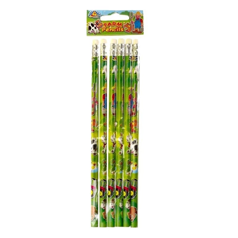 Farm Pencils 6pk - Art Supplies for Sketching and Drawing at Home