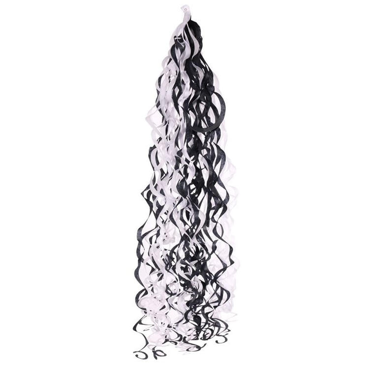 Black and White Balloon Tassels - Elegant Party Decorations & DIY Craft Supplies