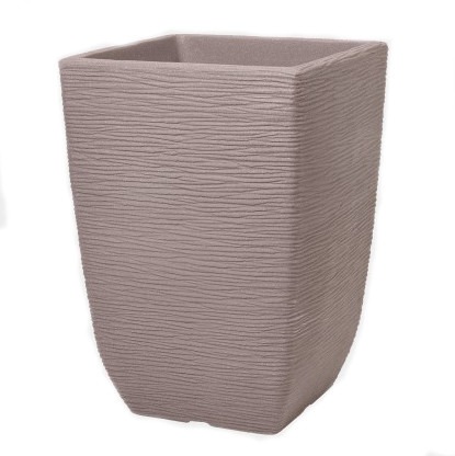 Stewart 48cm Tall Dark Brown Square Planter - Perfect Home & Garden Decor Addition