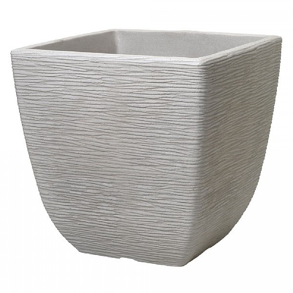 Stewart 38cm Limestone Cotswold Grey Planter - Durable Outdoor Garden Decoration