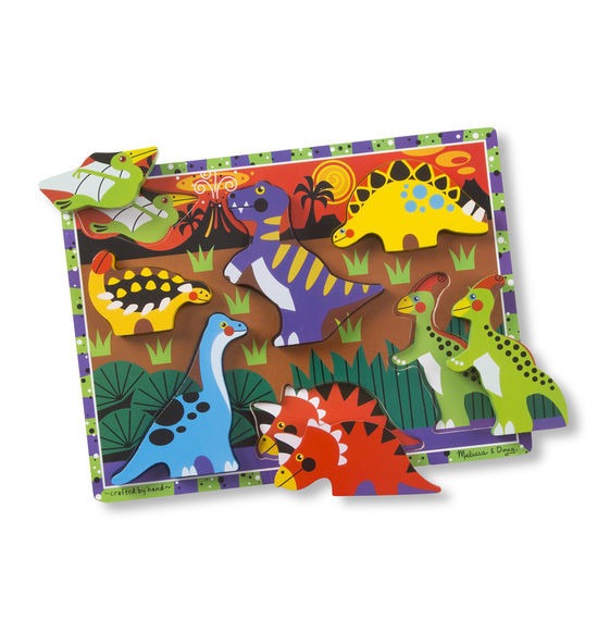 Dinosaurs Chunky Puzzle by Melissa and Doug - Educational Dinosaur Toys for Kids