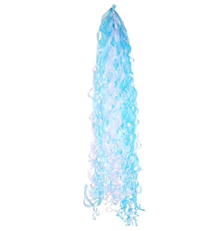 Baby Blue & White Balloon Tassels - 18 Inch Balloons Party Decorations Set