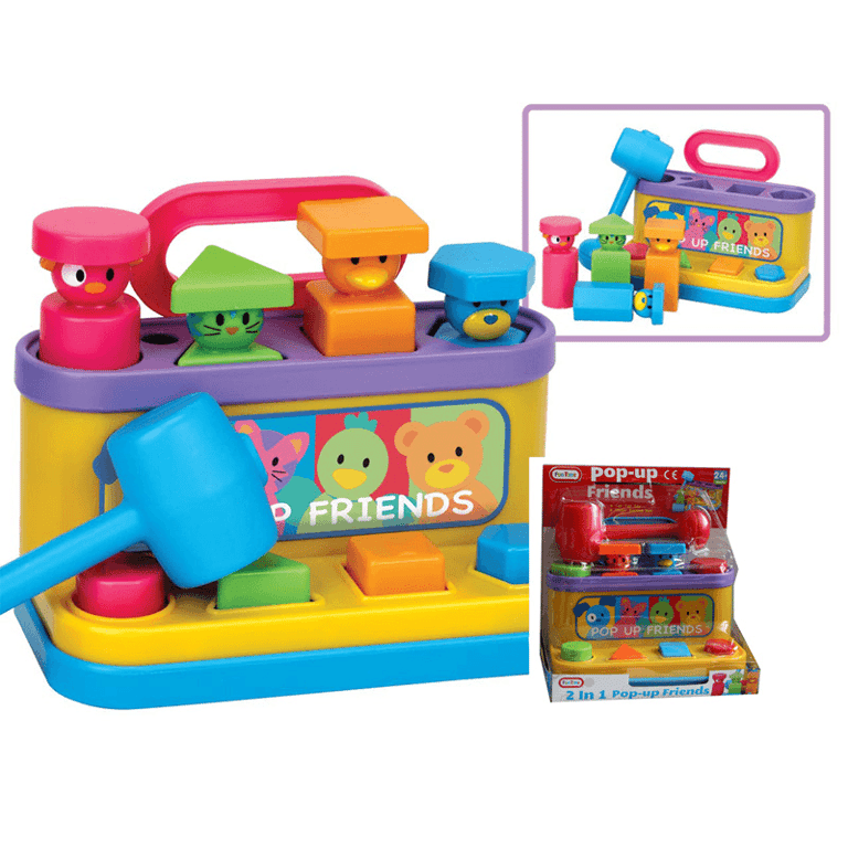 Pop Up Friends with Hammer Inflatable Home Decor Children s Playset