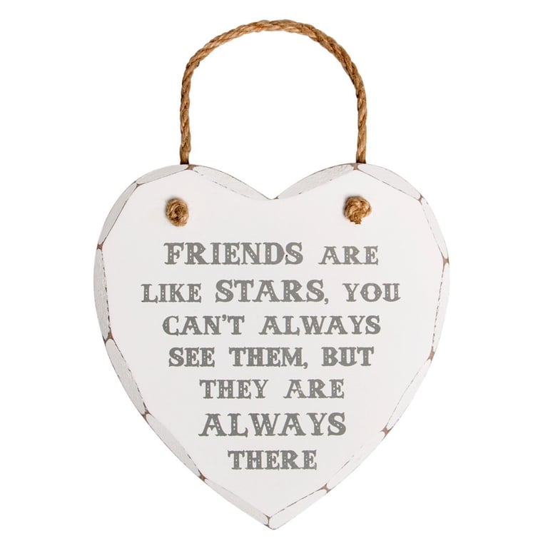 Heart Plaque - Personalized Friendship Wall Art Home Decor Gift