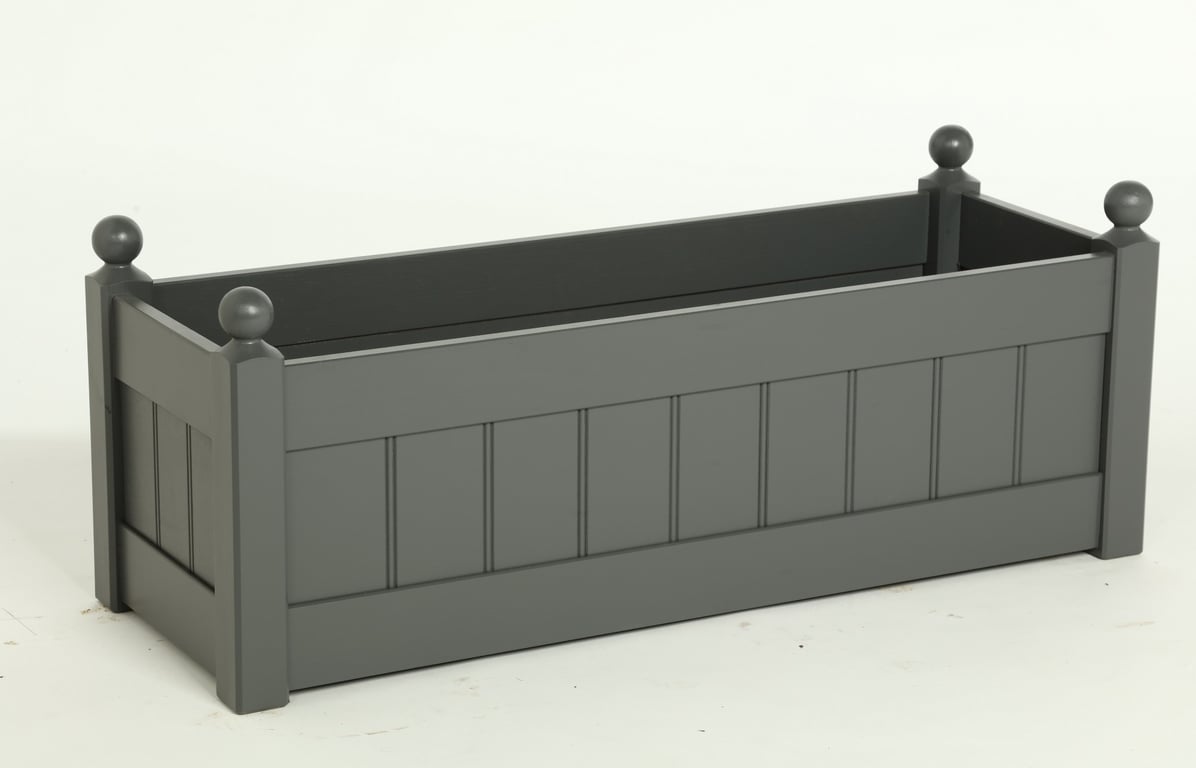 AFK Classic Painted Trough - Charcoal Planter, 87cm Outdoor Garden Pot, Home Decor Container