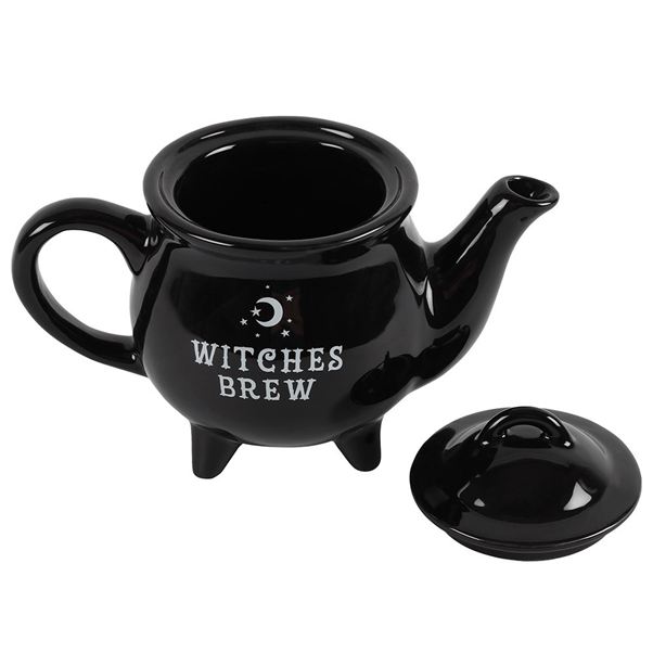 Ceramic Witches Brew Black Tea Pot - Elegant Home Decor and Kitchenware Brewing Set