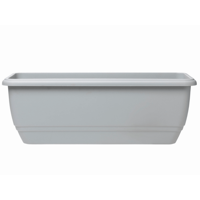 Dove Grey 50cm Patio Trough Planter - Outdoor Garden Container Decoration