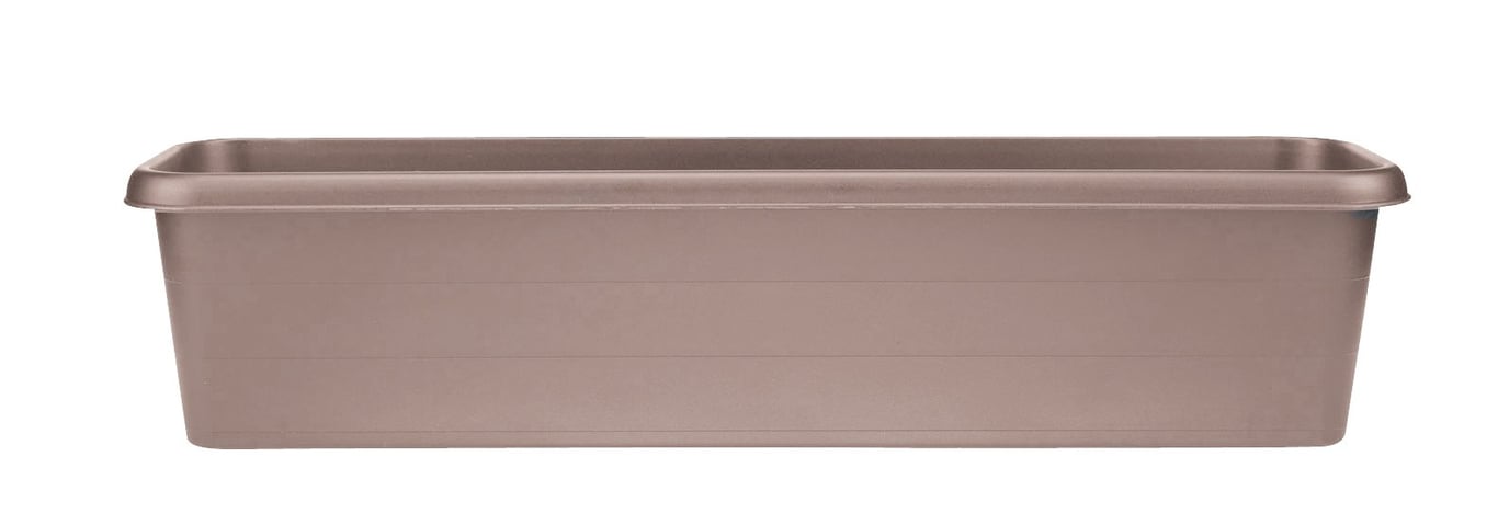 Stewart 80cm Mocha Terrace Trough - Outdoor Planter for Home Garden Patio Use