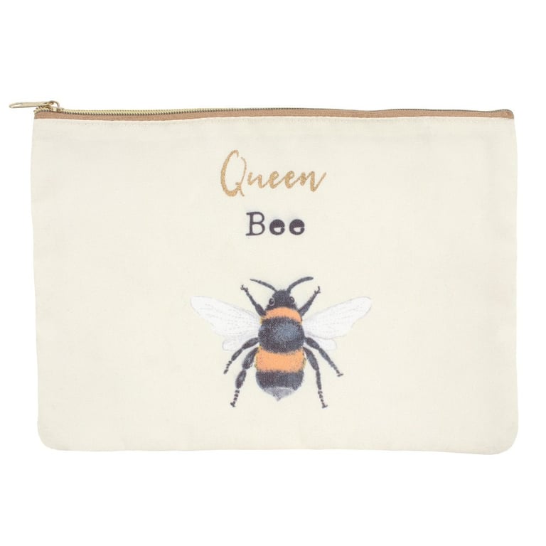 Queen Bee Makeup Pouch - Organized Travel Beauty Case with Cosmetic Holder and Storage Compartments