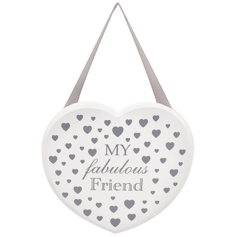 Personalized Heart My Fab Friend Wall Plaque - Customizable Home Decor Gift