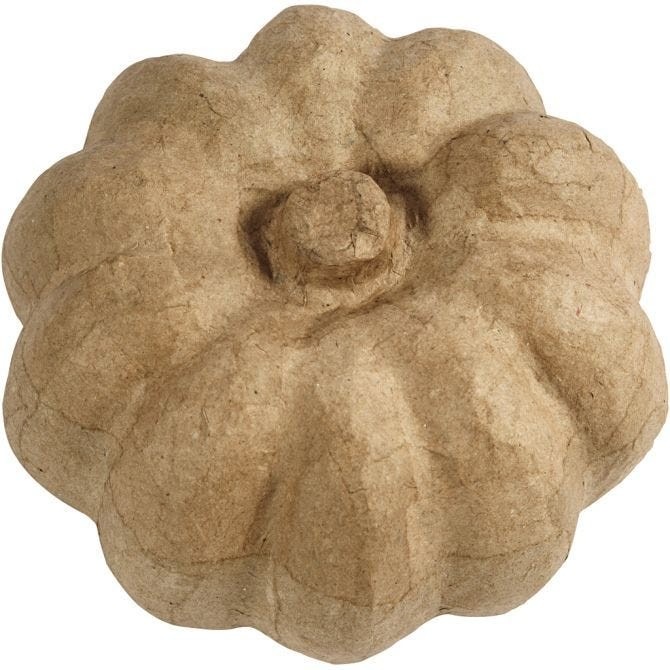 Papermache Pumpkin Decoration 10x16cm - Unique Handcrafted Home Decor for Fall and Halloween Seasons