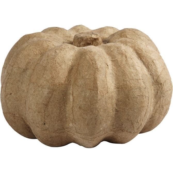 Papermache Pumpkin Decoration 10x16cm - Unique Handcrafted Home Decor for Fall and Halloween Seasons