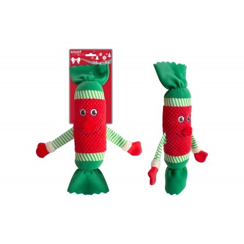Durable Plush Cracker Shaped Dog Toy for Large Breeds, 34cm - Chewable and Long Lasting
