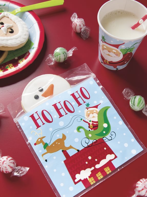 Zip Top Christmas Treat Bags - Festive Gift Packaging and Storage for Holiday Parties and Cookie Gifts