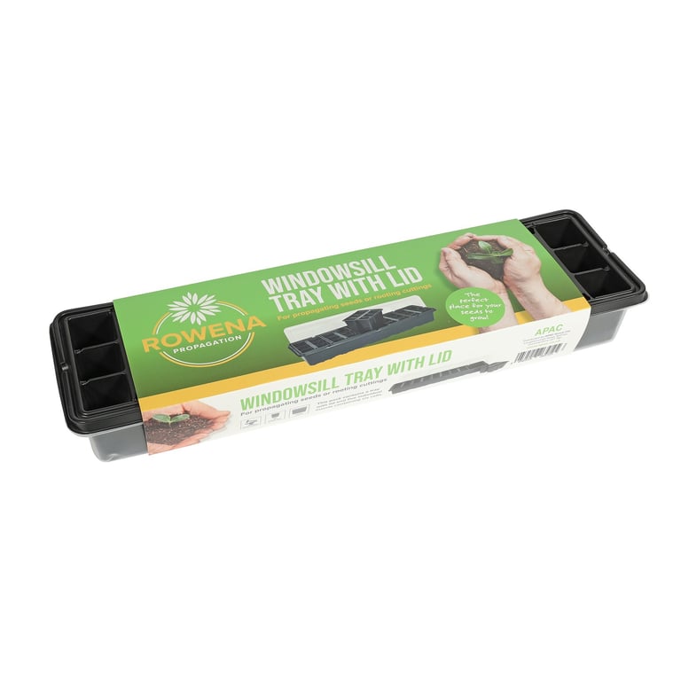 Windowsill Tray - Indoor Gardening Tray with Drainage for Houseplants and Decorative Plants