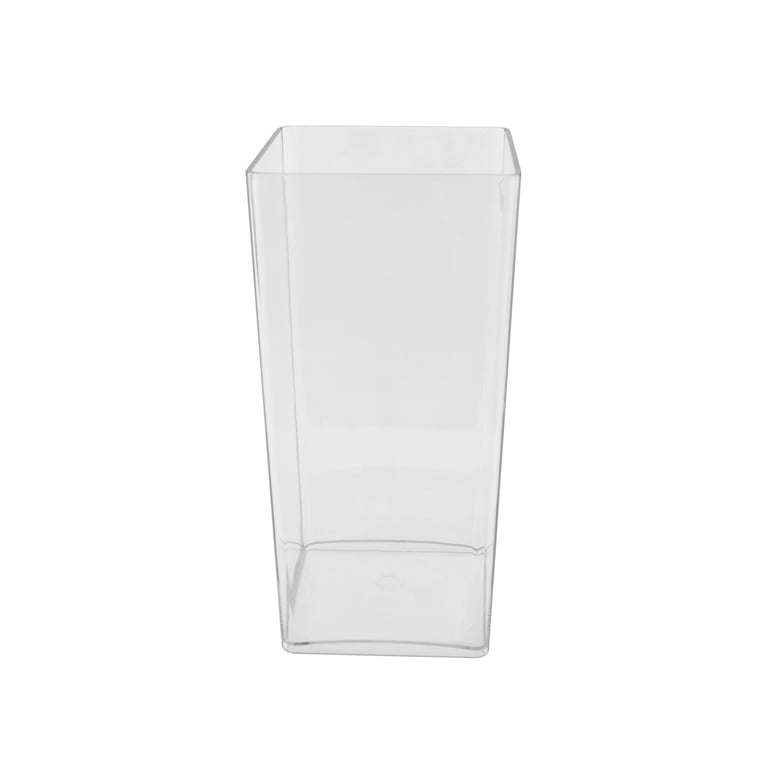 Clear Acrylic Square Vase - Modern Home Decor 14.5 Diameter x 30cm Tall Glass Vessel