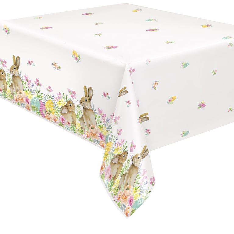Pastel Watercolour Plastic Table Cover - 54 x 84 Inch Home Decor Protector for Dining Room Decoration