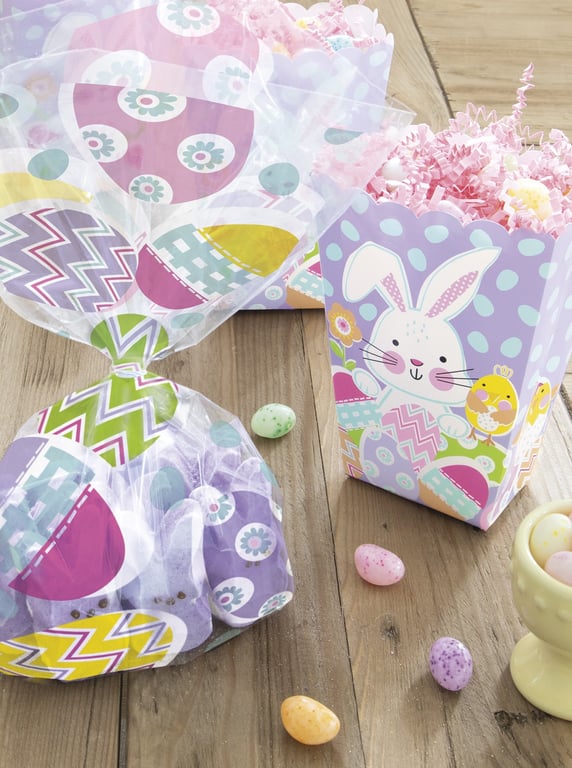 Lilac Easter Cello Bags - Pack of 20 Decorative Party Supplies