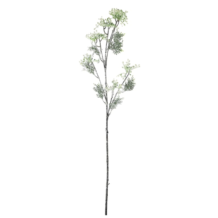 White Berry Spray with Mini Leaves - 80cm Fresh Indoor Decor Plant