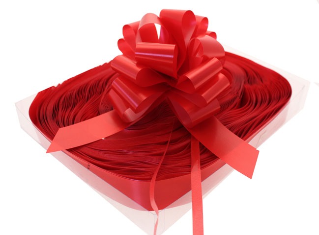 31mm Super Red Pull Bow - Perfect Holiday Decoration for Home & Garden Ornaments