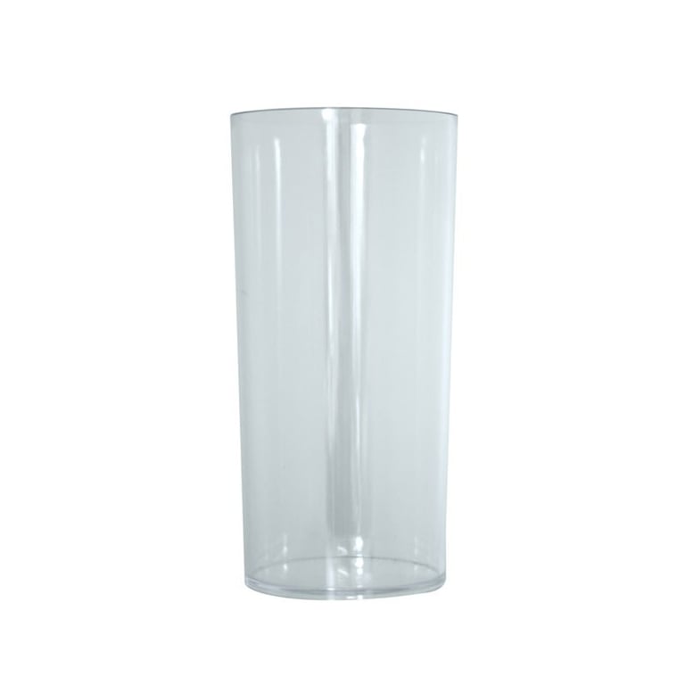 Clear Acrylic Cylinder 25cm - Glass-Like Transparent Home Decor Office Decoration Accent