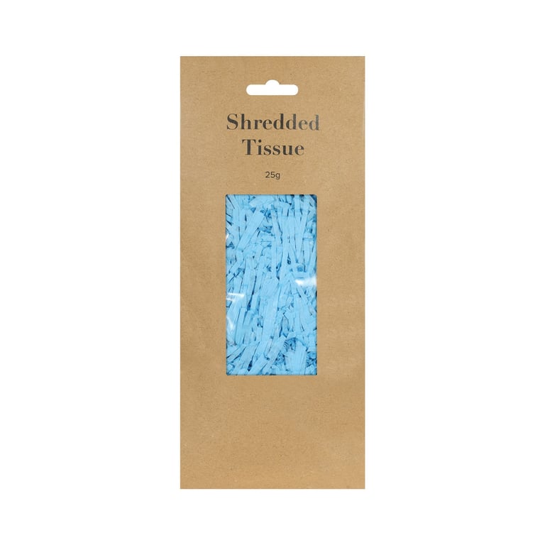 Light Blue Shredded Tissue - 25 Grams for Home, Bathroom, and Kitchen Use