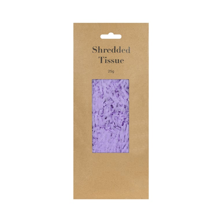 Lilac Shredded Tissue Paper - 25g Home Bathroom Toilet Tissue for Gentle Cleaning