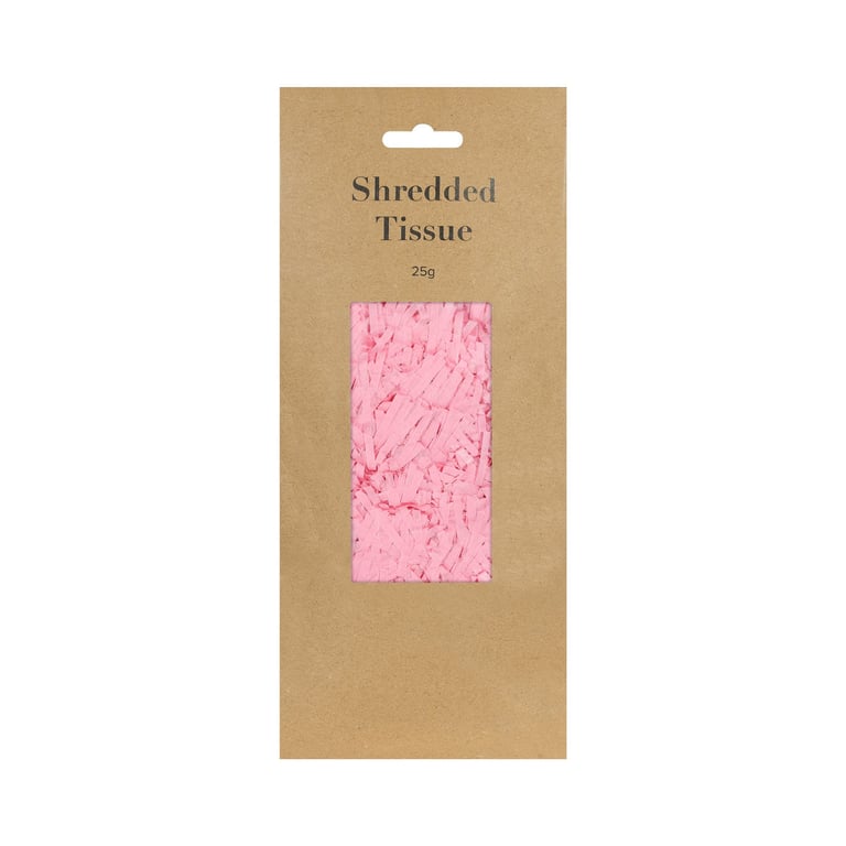 Pale Pink Shredded Tissue - 25g Home Bathroom Alternative Toilet Paper Substitute