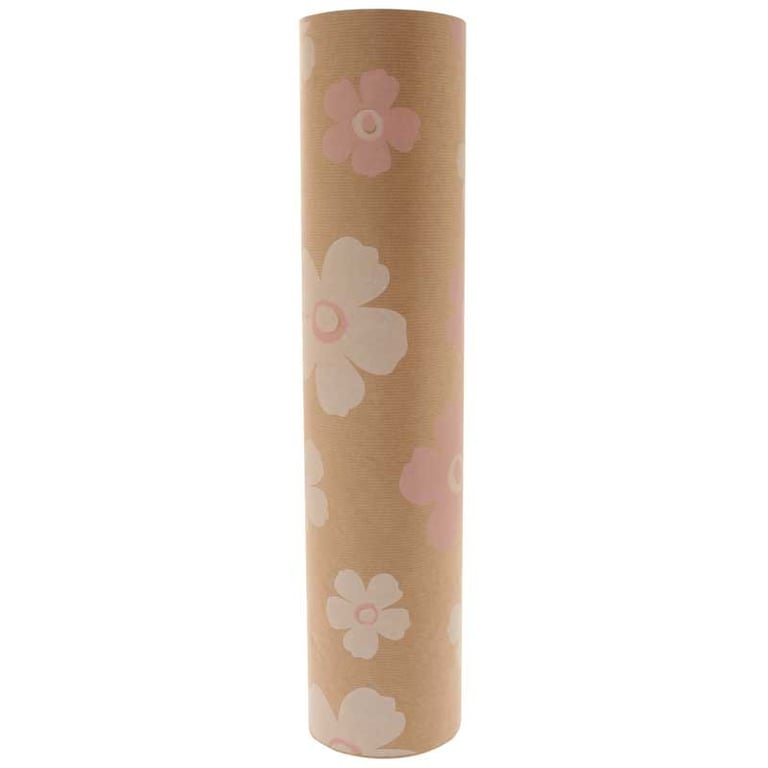 Pink & White Fleur Kraft Paper - Decorative Wedding Invitation and Party Decoration Paper