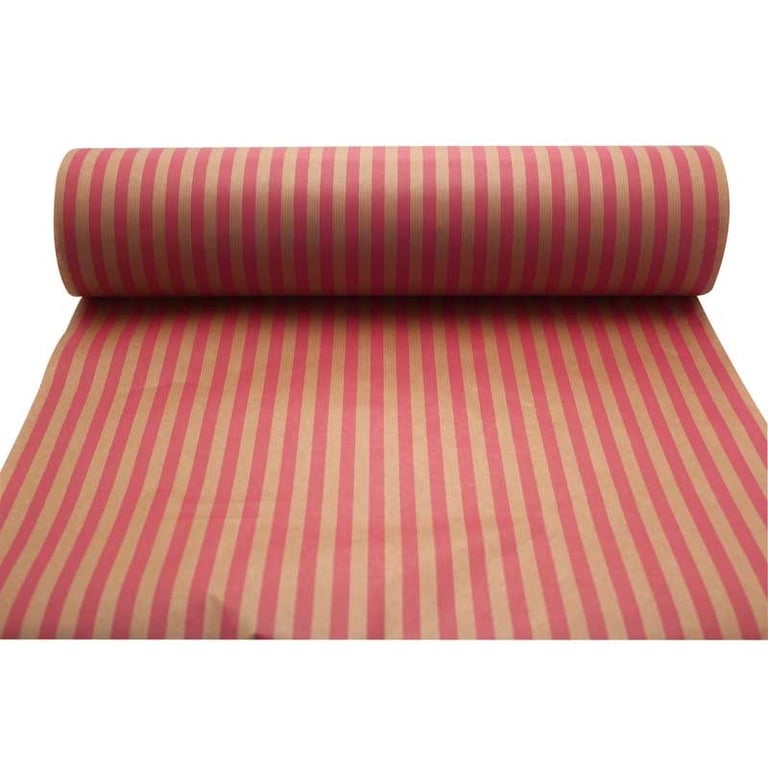 Cerise Stripes Kraft Paper - Premium Craft Paper for Home Decor and Gift Wrapping
