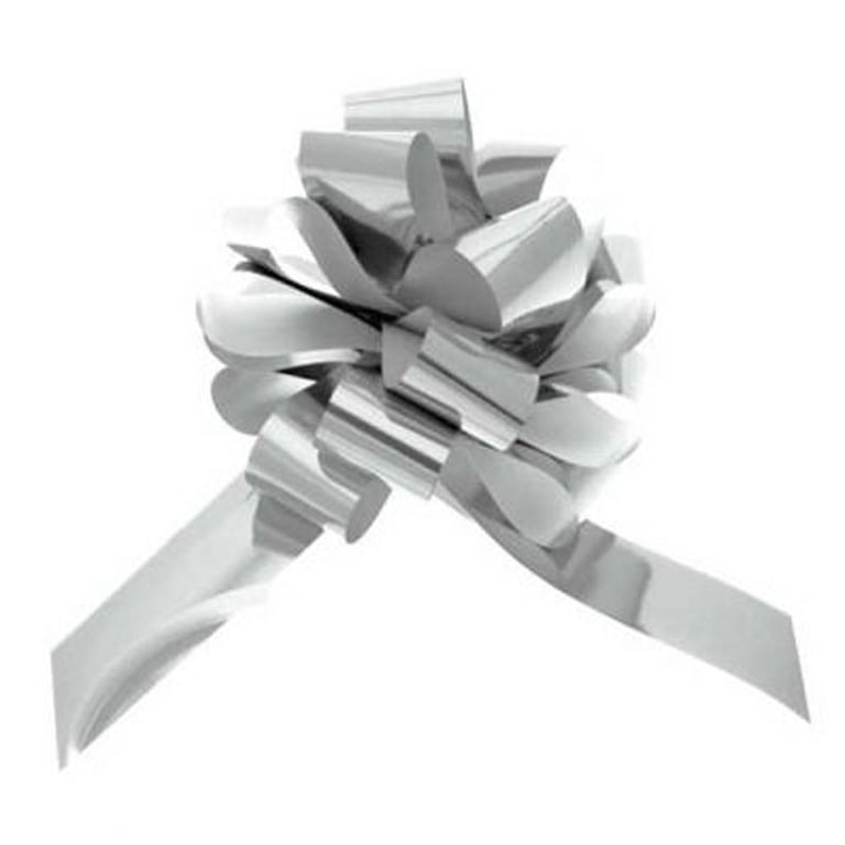 Silver Metallic Pull Bow 31mm - Elegant Home Decor Fashion Accessory