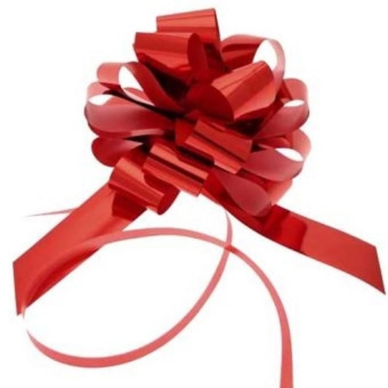 Red Metallic 31mm Pull Bow - Elegant Home Decor Accent for Kitchen and Interior Design