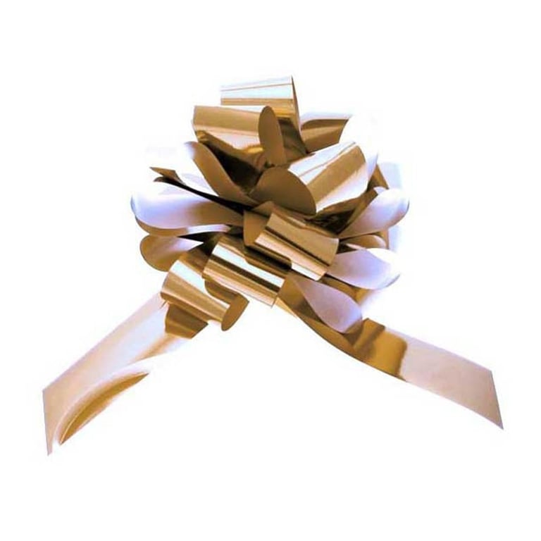 Gold Metallic Pull Bow 50mm - Elegant Home Decor Accessory and Fashion Decoration Item