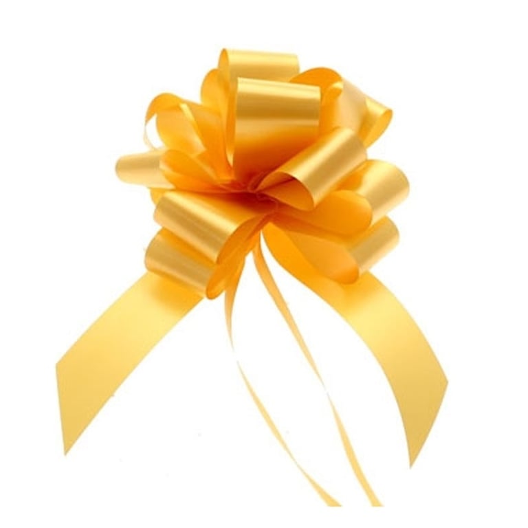 31mm Gold Pull Bow Pack of 30 - Perfect for Home Decor, Wedding Decorations and Bridal Accessories