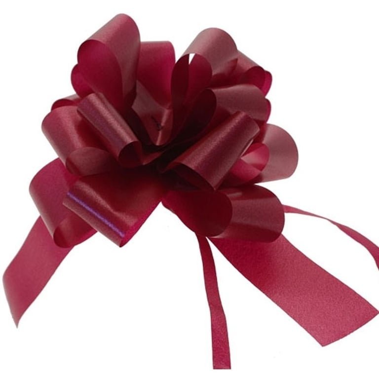 Burgundy 31mm Pull Bow Decoration for Home Decor Accessory