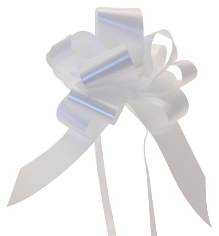 White 50mm Pull Bow Decor - Elegant Home and Bathroom Accessories