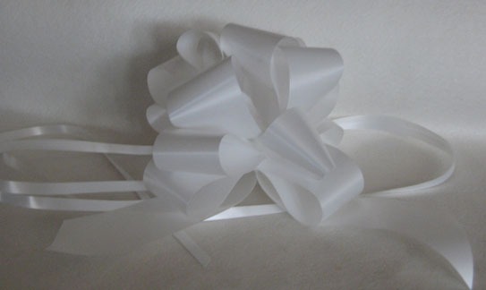 White 50mm Pull Bow Decor - Elegant Home and Bathroom Accessories