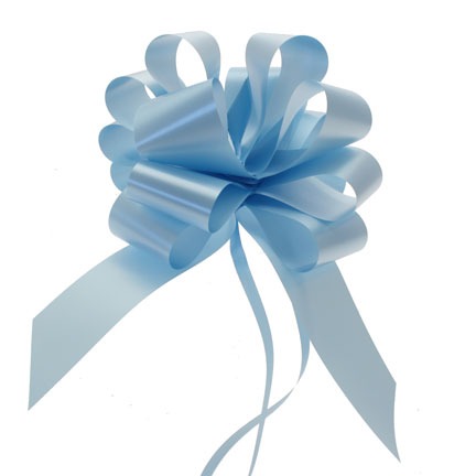 Light Blue 50mm Pull Bow - Fashion Accent Decorative Ribbon for Home & Garden
