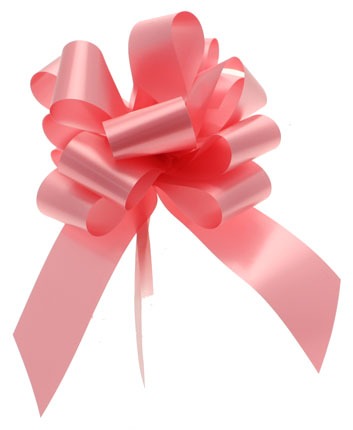 Pink Pull Bow 50mm Hair Accessory - Fashionable Decorative Hair Clip for Kids and Adults