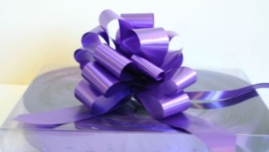 Purple 50mm Pull Bow - Elegant Fashion Accessory and Home Decor Element