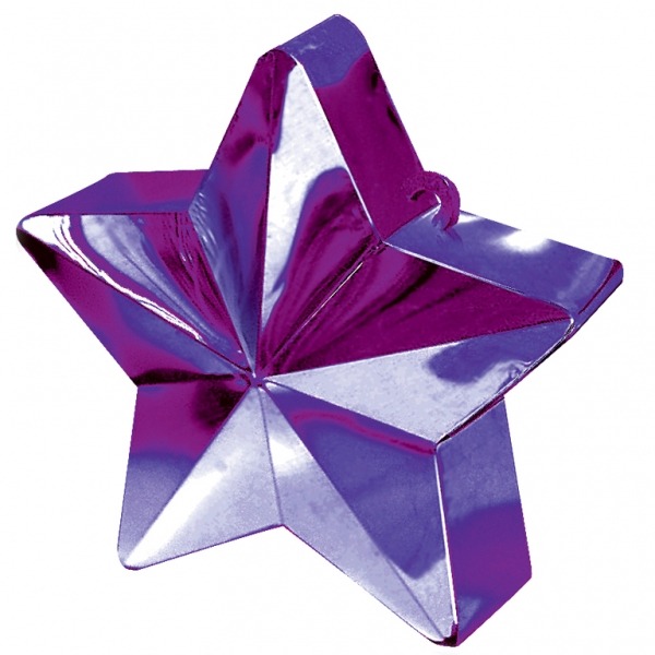 Purple Star Balloon Weight - Decorative Event Decoration Anchor for Home & Garden Parties