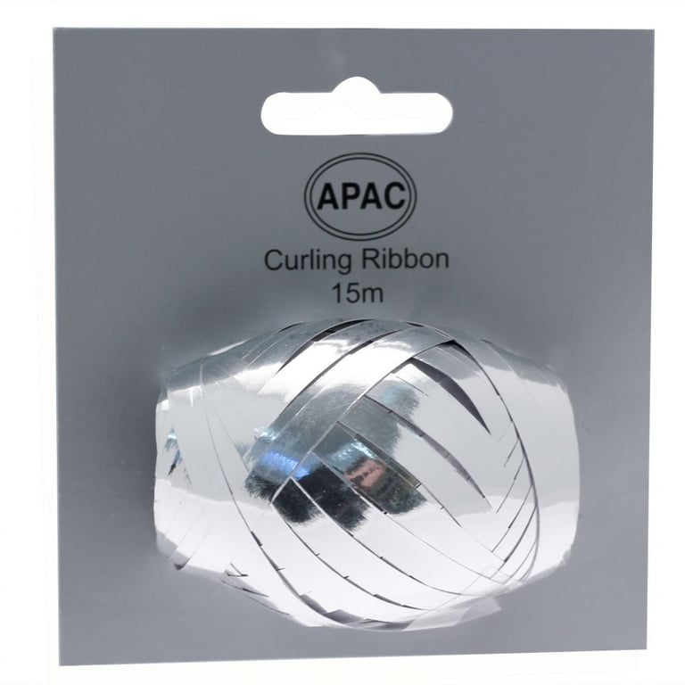 Metallic Silver Ribbon Cop on Header - Perfect for Home Decor and Wedding Decorations