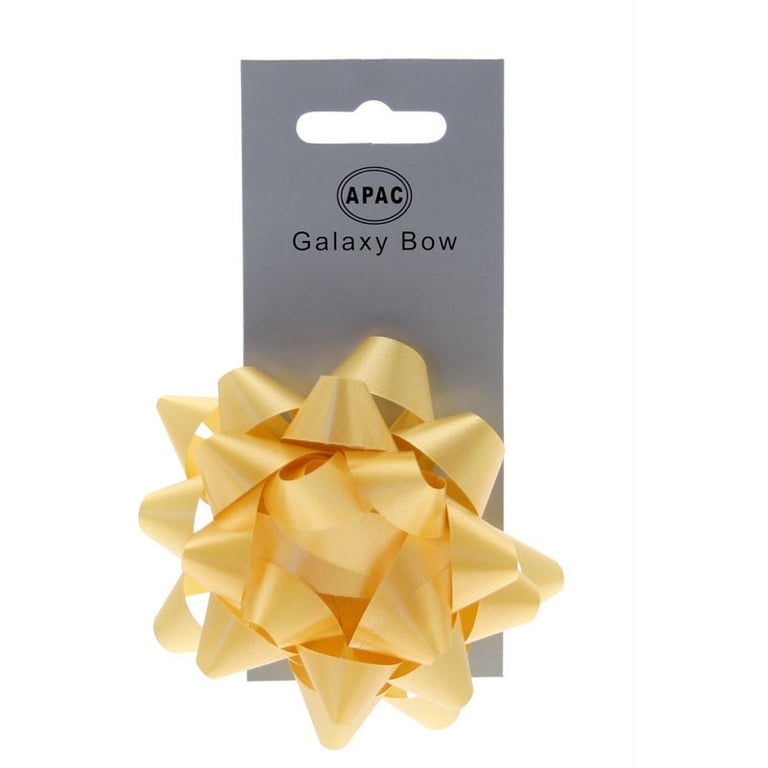 75mm Yellow Galaxy Bow - Decorative Home Decor Accent for Crafts and DIY Projects