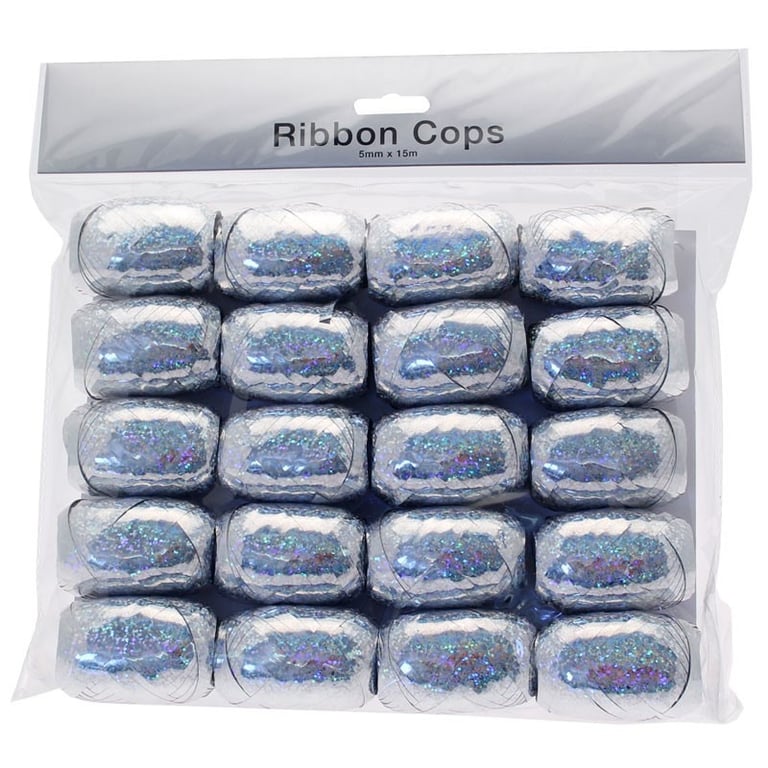 Holographic Silver Ribbon Cops Bulk Pack - Holographic Event Decorations, Police Ribbon in Bulk