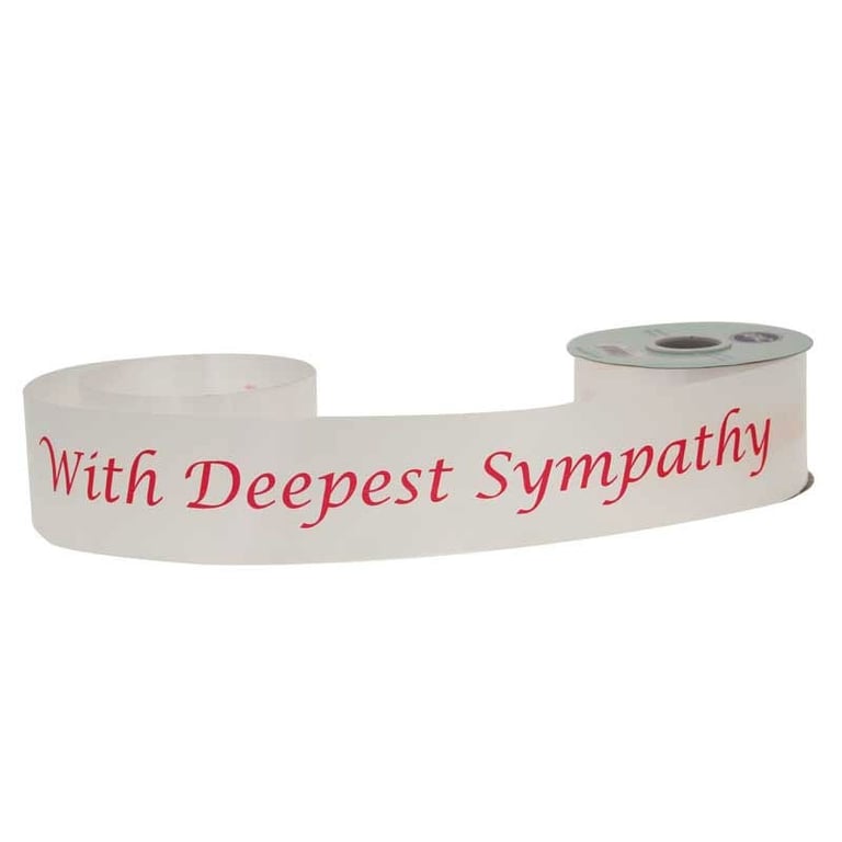 Black Bereavement Memorial Sympathy Ribbon - Funeral Mourning Support Gift
