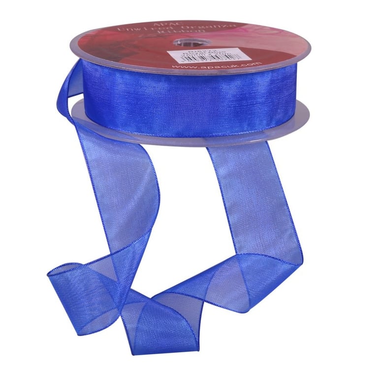 Purple Woven Edge Organza Trim - 25mm Wide Decorative Ribbon for Home and Fashion Applications