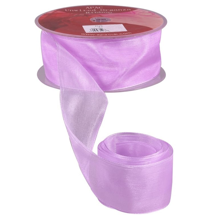 Lilac Woven Edge Organza Fabric - 38mm Wide Home Decor Accent Trim