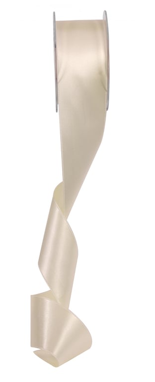 Cream Satin Ribbon 50mm - High-Quality Satin Fabric for Home Decor, Crafting & Wedding Decorations