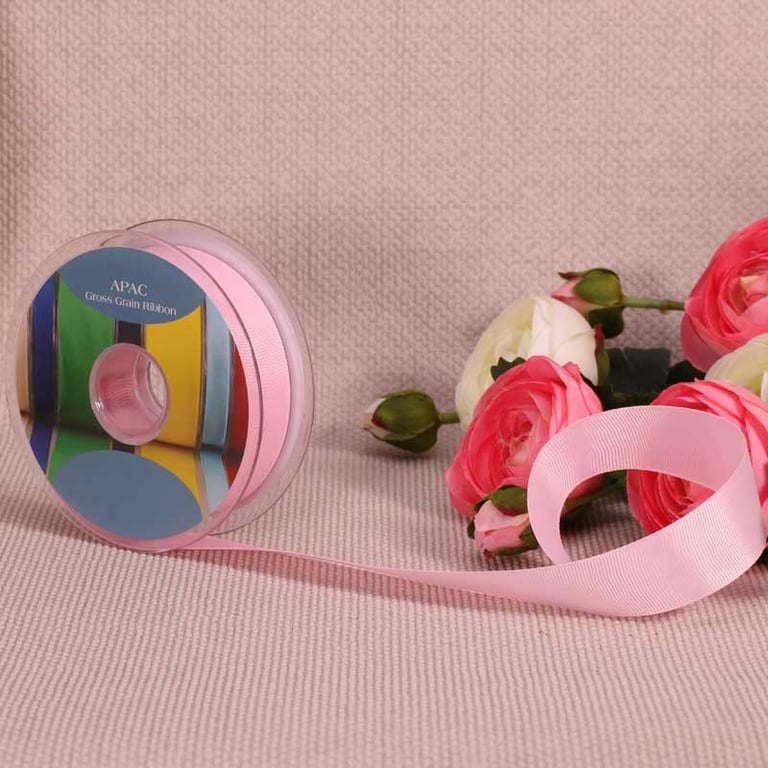 25mm Pink Grosgrain Ribbon - Decorative Craft Supply, 20m Length