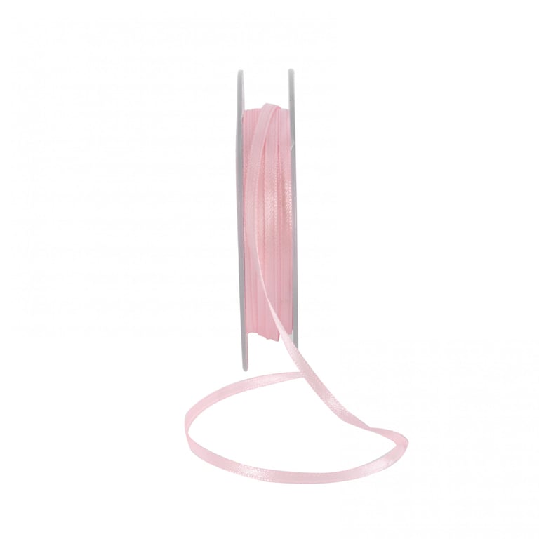 Light Pink Satin Ribbon 3mm - Ideal for Home Decor and Crafting Projects